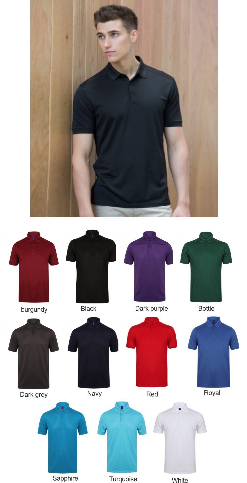 H460 Stretch Microfine Pique Polo Shirt  H460 Stretch Microfine Pique Polo Shirt